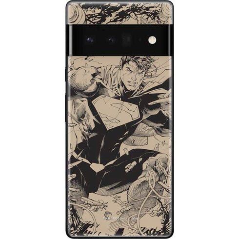 DC Comics Superman Unchained #1 Original Cover Pencils Google Pixel 6 Pro Skin